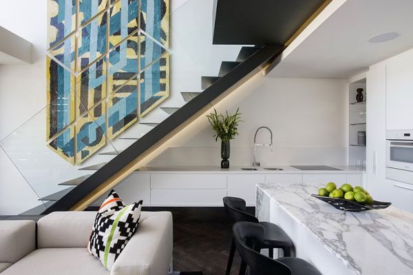 奢华现代简约设计室内楼梯装修图片