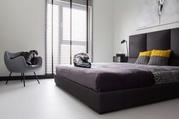 现代黑白设计卧室装修效果图