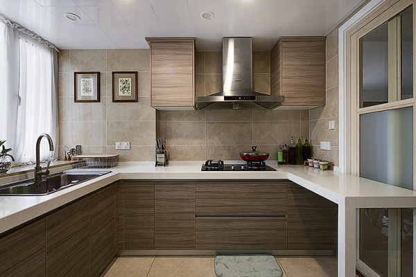 现代高端原木定制设计厨房