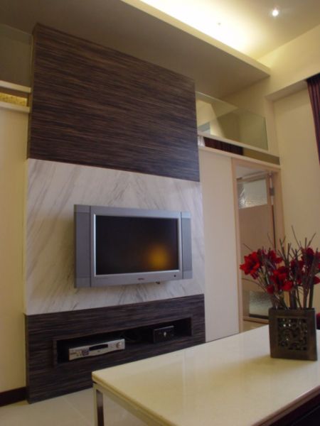 现代风格复式装修电视背景墙设计