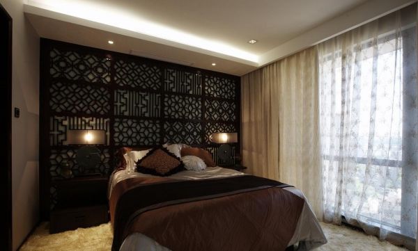 典雅中式卧室布置