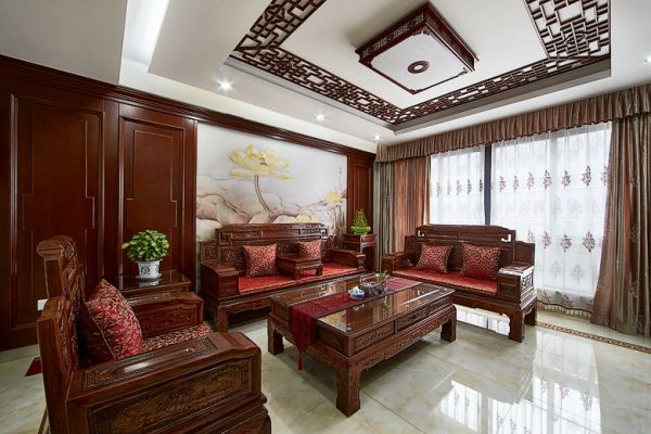 古典儒雅中式客厅设计装修