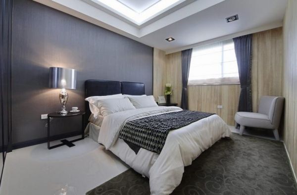 现代简约设计卧室房间装修效果图片