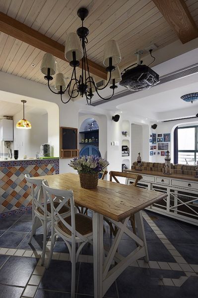 地中海风格室内餐厅设计装修图片欣赏
