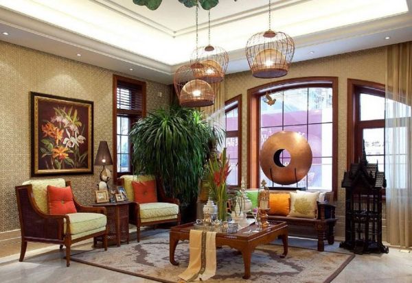 东南亚风格设计别墅客厅效果图片