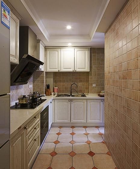 美式风格厨房家装设计效果图片