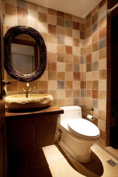 欧式古典复式室内卫生间效果图片