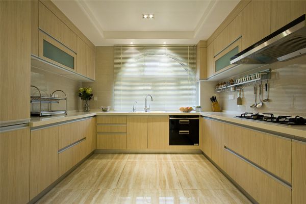 现代高端原木厨房简约设计