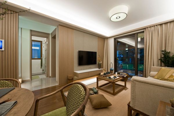 日式木质家居客厅设计
