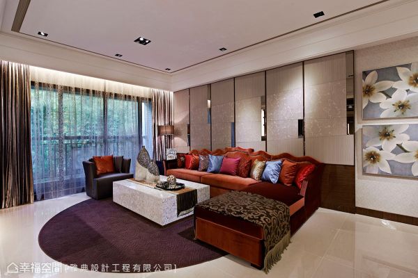 新时尚的东南亚风格沙发背景墙效果图