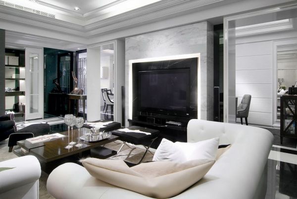 豪华富丽的欧式风格家装电视背景墙效果图