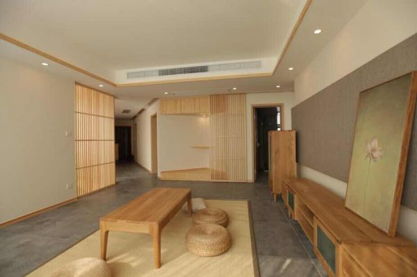 原木日式风格家装客厅设计效果图