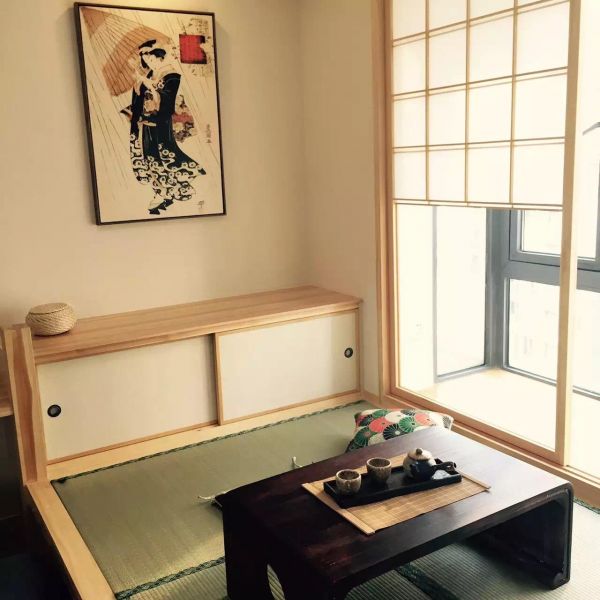 原木日式风格家装卧室效果图
