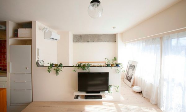 日式公寓家装电视背景墙效果图