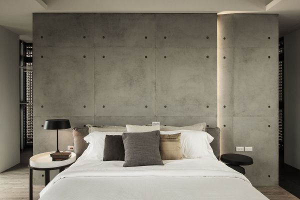 现代简约风格设计卧室背景墙家装效果图