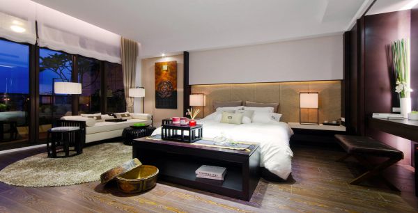 中式优雅设计卧室效果图