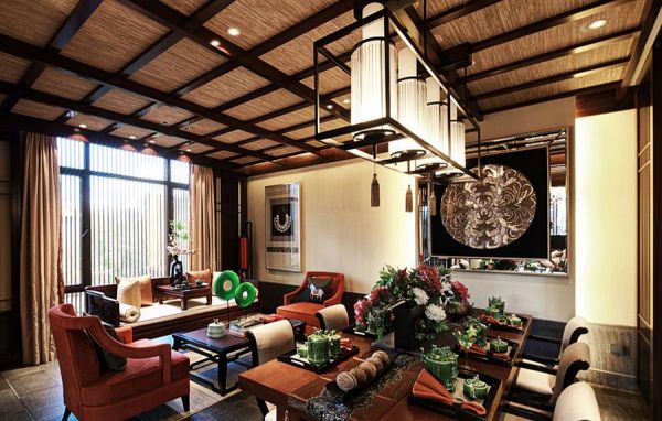 中式古典家装客厅装修图