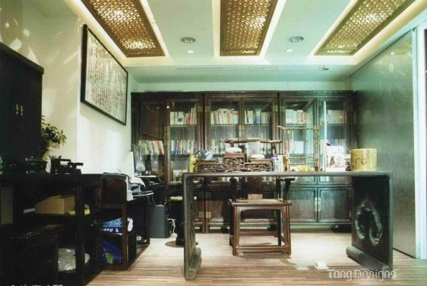 中式怀旧书房设计装修图