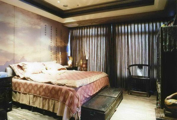 中式怀旧卧室设计装修图