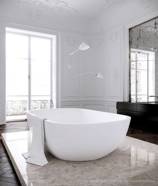 欧式白色公寓卫浴设计