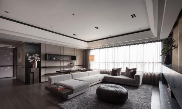 新中式三居室效果图设计