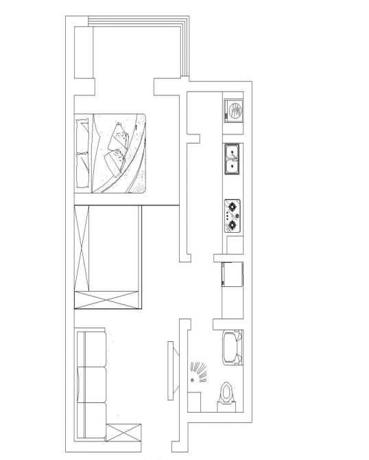 龙马人才家园现代简约55平米装修案例