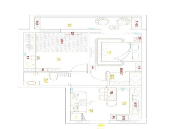 方庄6号 50平米简约装修效果图