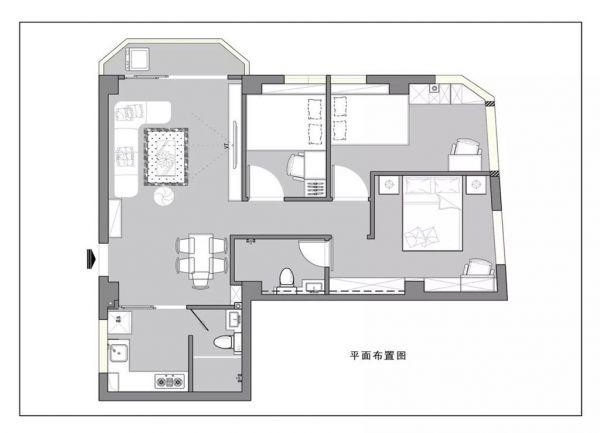 80平米两居室装修案例