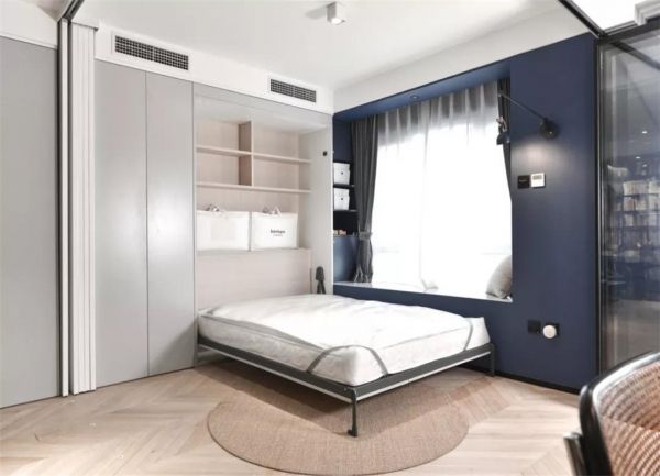 71平的现代风公寓，客厅也能变成一个卧室