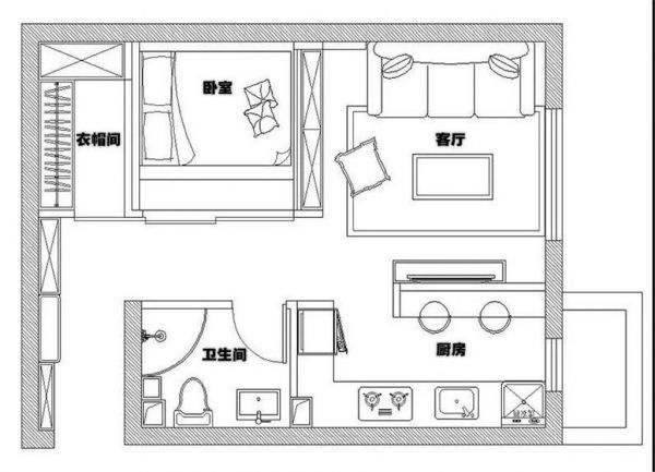 48平的简约小户型公寓，单身女白领的惬意小