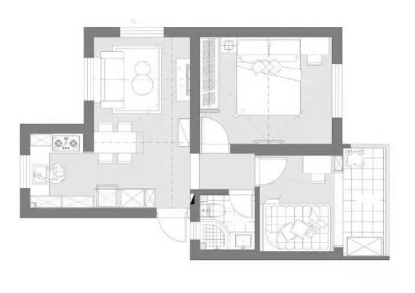 78平米小户型两居室，简洁清新的幸福暖居