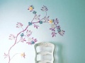 家居DIY：冬日阳光中的花纹壁画