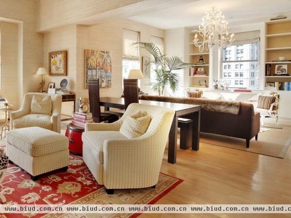 纯净地板新古典主义风 纽约美式现代公寓(图)