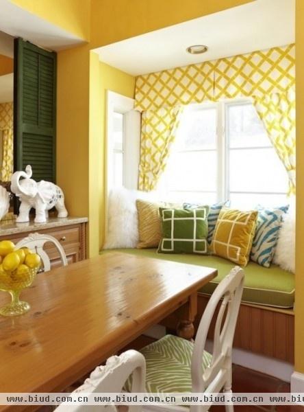 高温下的清新凉意 44款黄绿色厨房设计（图）