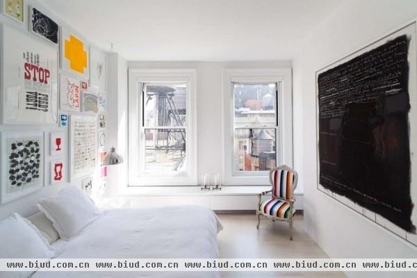 纽约纯白风格公寓 米色地板打造极简公寓(图)
