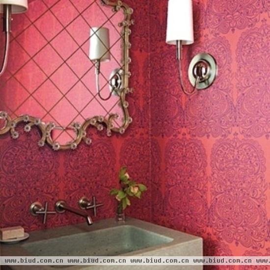 与众不同的设计 10款壁纸打造波西米亚浴室