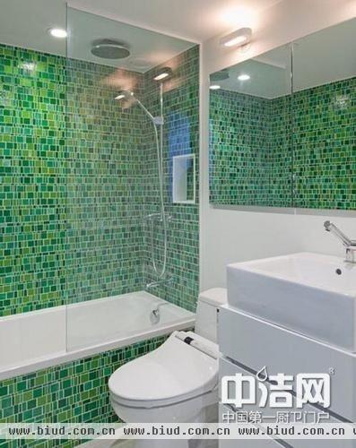 颜色控的卫浴空间 蓝绿色卫浴装修十例