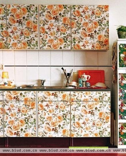20个厨房壁纸装饰案例 炎夏也爱进厨房(组图)