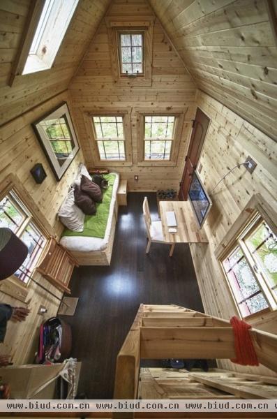 森林系的木质小屋 超小户型创意家居设计(图)