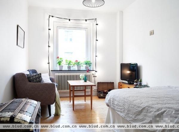 窝小但品质高 28平北欧风格惬意单身公寓(图)