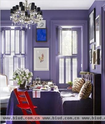 幸福甜蜜的紫色家装图 省钱打造的三口之家