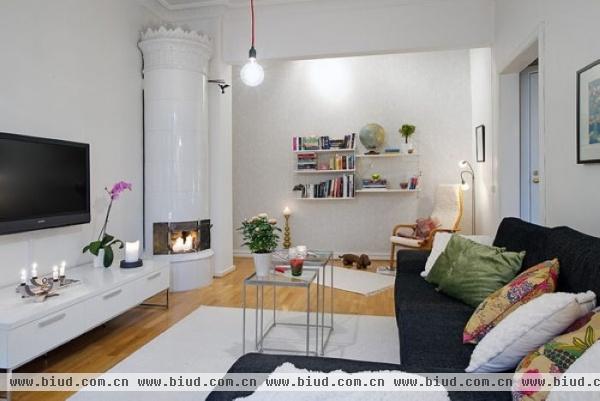 哥德堡58平米迷人小公寓 巧妙变身大空间(图)
