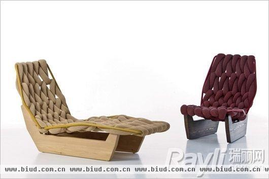 moroso棒针编织效果的躺椅