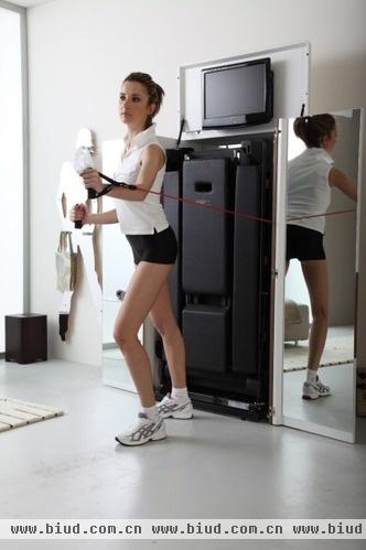 衣柜式健身房套装 宅人在卧室里也能做运动