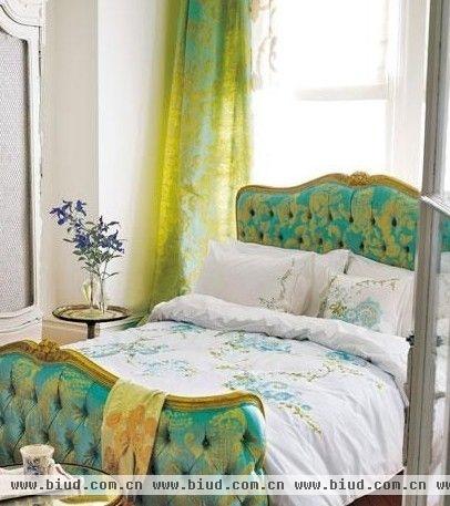 古典床品打造清新自然居家卧室
