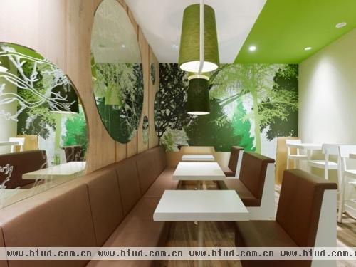 绿色与自然 森女将爱上的室内餐厅设计（图）