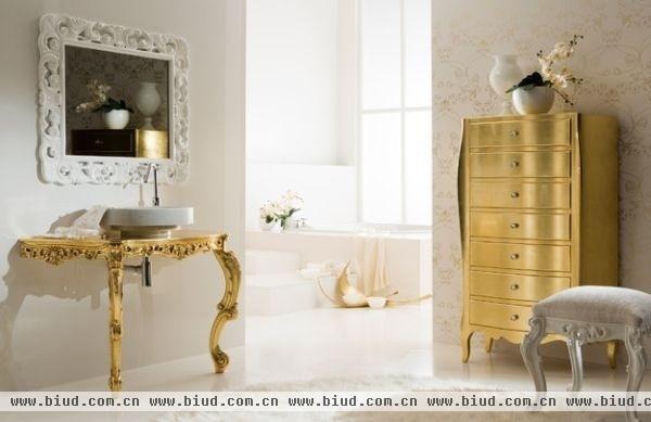 奢华尊贵的客厅布置 27款金色内饰家居（图）