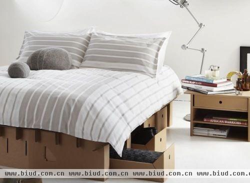 全纸品卧室 纸壳做的床你敢睡在上面吗？