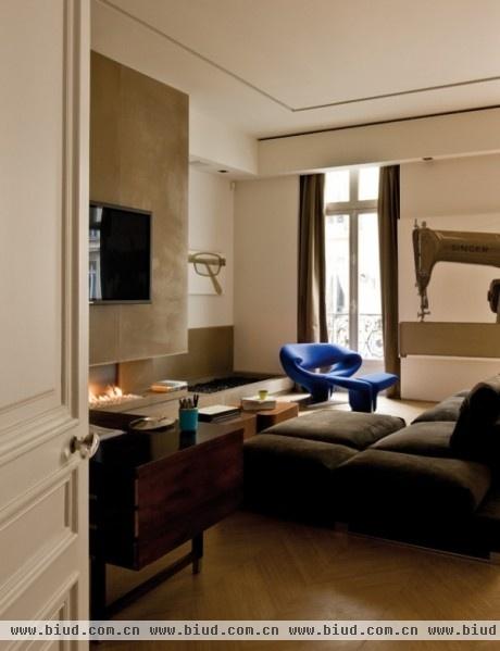 时尚活力法国巴黎公寓 充满艺术气息(组图)