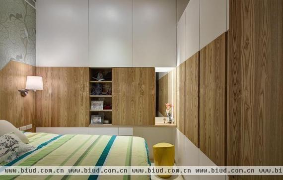 33平现代简约一居室 借客厅空间建收纳书房